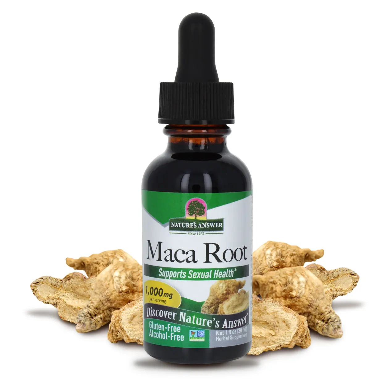 Nature's Answer Maca Root Alcohol-Free 1 Ounce Liquid Extract | Promotes Sexual Wellness | Non-GMO | Gluten-Free | Made in The USA | Single Count