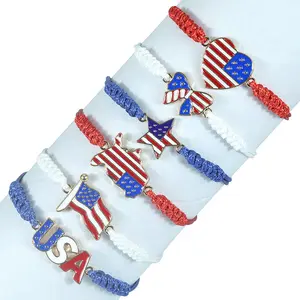 2026 New American Independence Day Bracelet USA Flag Patriotic Wristband Election Holiday Party Gift