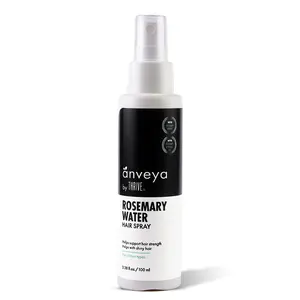 100% Natural Rosemary Water Hair Spray to Boost Hair Growth, Strengthen Hair, Reduce Frizz, and Improve Scalp Health | Formulated with Rice Water to Boost Hair Volume & add bounce, and Hyaluronic Acid for Deep Hydration & Shine | Unisex | 100 ml | Anveya