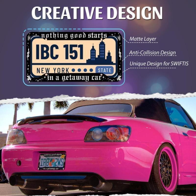 License Plate Frame for Car, Car Plate Frame with Screws for Standard Us Canada License Plate Holder, Stainless Steel Car Accessories 12x6 Inch