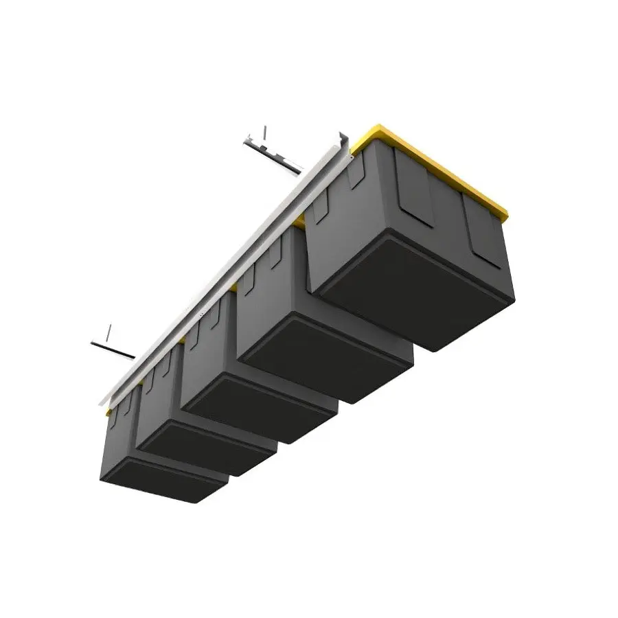 E-Z Glide Tote Slide – Compact Overhead Garage Storage Rack (Holds 3–5 Totes, 150 lb Capacity)