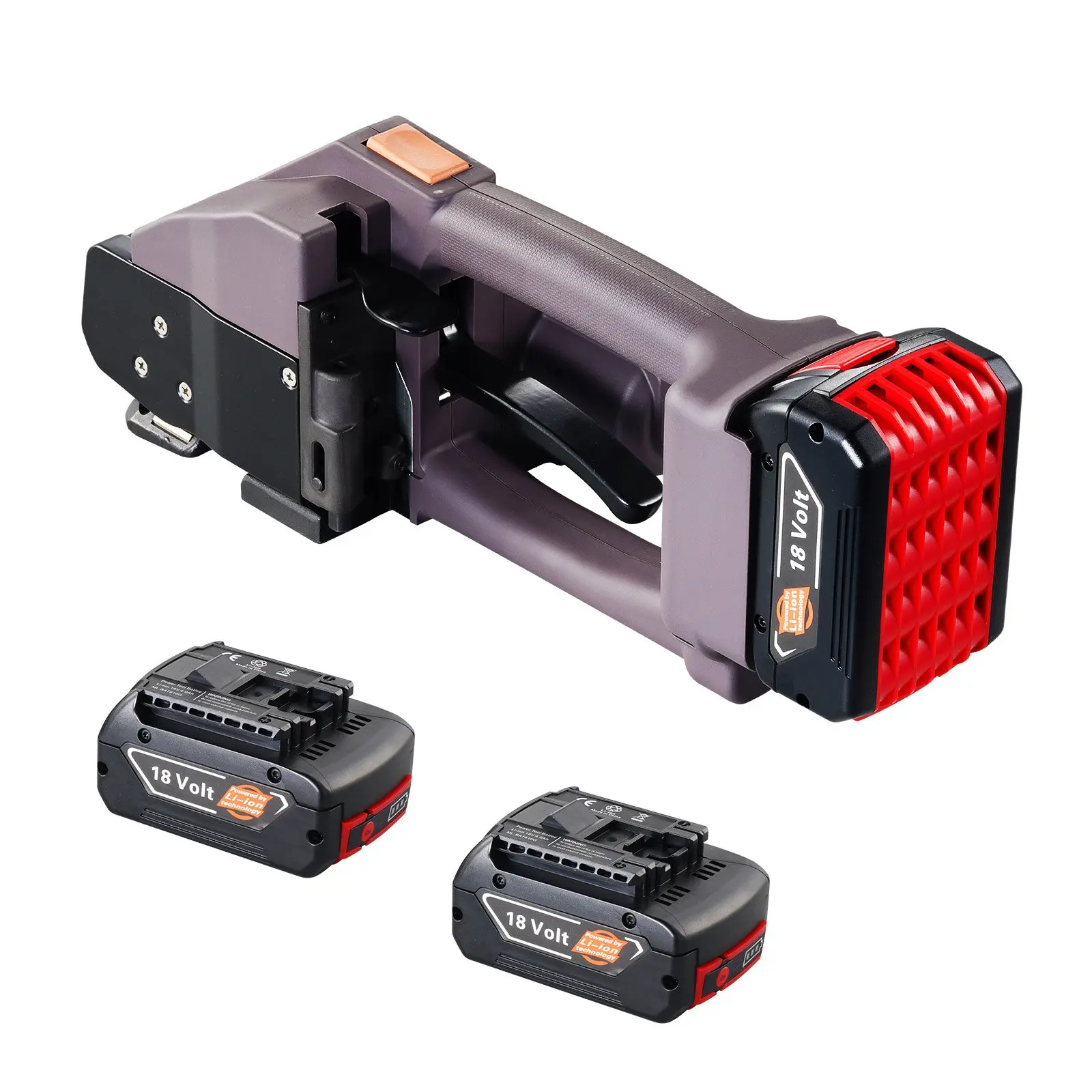 VEVOR Electric Strapping Machine, for 0.39-0.75 PP PET Straps, Portable Electric Banding Tool with Digital Display, 2x 4000mAh Battery Powered Automatic Strapping Tool for Packaging Box Pallet