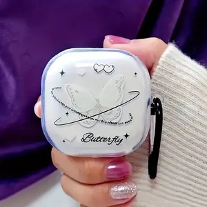 Samsung Galaxy Earphone Butterfly Design Tpu Case for Galaxy Buds, Buds 2, Buds 2 Pro, Buds Fe, Buds Live, Scratch and Drop Protection