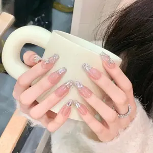 2025 New Wearable Nail Art Bowknot Nail Stickers Brightening Wearable Nail Tips Autumn Winter High-end Wholesale Long Lasting Press on Nails Reusable Fake Nails Square False Nails with Free Box