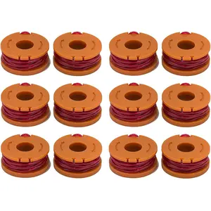 12-Pack Replacement 10-Foot Grass Trimmer/Edger Spool Line, Compatible Model Worx WA0010