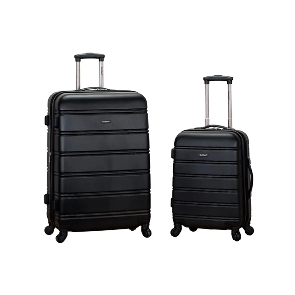 212 MAIN 2-Piece Expandable ABS Hardshell Lightweight Spinner Luggage Set - 20 in., 28 in., Black, Hardshell Luggage Set, Lightweight Luggage