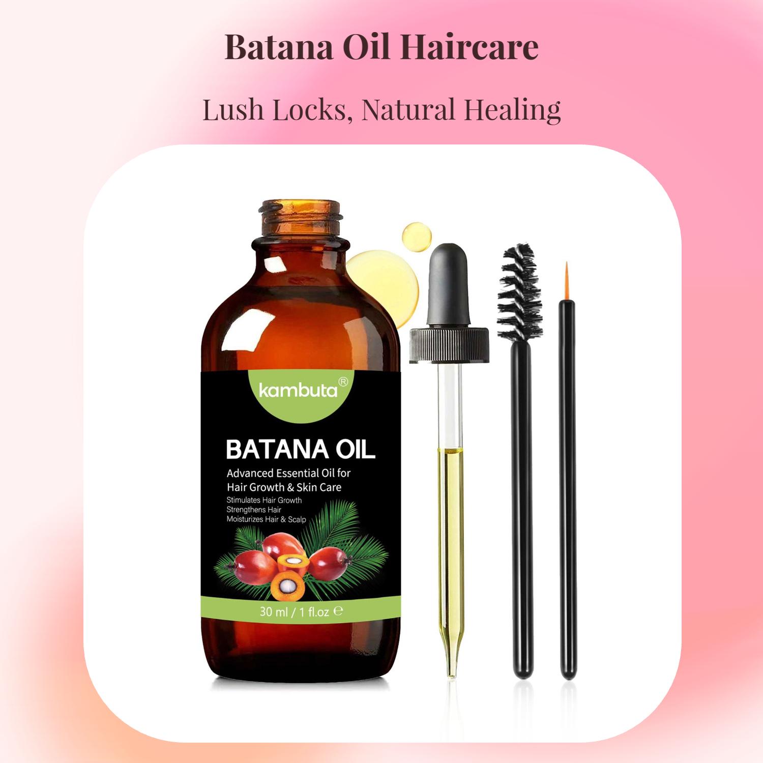 Kambuta Batana Oil Organic Haircare Anti Hair Loss Repair Set with Moisturizing Scalp Serum for Smooth Healthy Hair Outd