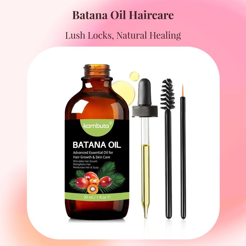 Kambuta Batana Oil Organic Haircare Anti Hair Loss Repair Set with Moisturizing Scalp Serum for Smooth Healthy Hair Outdoorfun Natural Restoration Moisturize