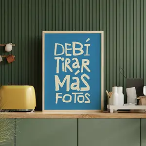 Debi Tirar Mas Fotos Typographic Poster, DTMF Album Wall Art, Puerto Rican Wall Art, Spanish Type Poster