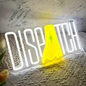 DISPATCH wall sign LED neon light, Indoor Decorative Light, comedy game illuminated wall hanging for home, bedroom, office, or studio; a fun gift for colleagues or friends