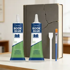 2-Pack Set Of Resin Book Repair Glue (60ml*2 + Brushes), Neutral And Mild Formula, Stable Adhesive For Books And Archival Paper, Transparent And Fast-Drying, Meets Daily book Repair Needs