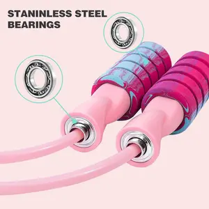 Jump Rope with 2 in 1 Training Adjustable Ropeless Skipping Rope Fitness Weighted, Adjustable Weighted Cordless Jumping Rope for Kids Men Women, Cardio, CrossFit home  gym  equipment