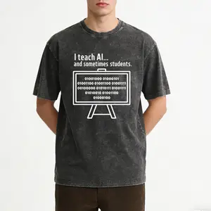 Geeky AI & Binary Code T-Shirt for Men & Women – 100% Cotton, Machine Washable, Perfect Gift for Programmers, Teachers, and Tech Fans, Available in Plus Sizes