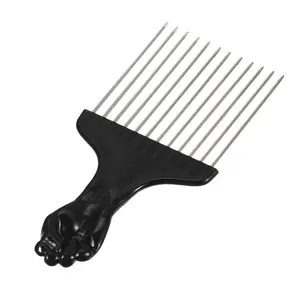 Metal Hair Pick Metal African Hair Picks Afro Hair Pick Comb for Women and Men