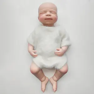 FunCuddle NO.18 Doll, 18.9-inch Baby Girl Doll，rebirth doll sleeping，full silicone reborn baby dolls，dolls & accessories，dolls for girls 3-12，birthday doll Soft Pinch Knitting Pink