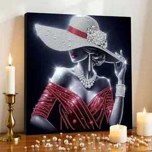 1 Framed Pearl & Diamond Painting Kit | SHOPBOP — Art Pattern, Acrylic Paints; Ideal for Decorating Living Rooms, Bedrooms, and Studies; An Excellent Choice for Christmas, New Year, or Birthday Gifts.