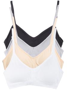 Kalon 4-Pack Women's Demi Bralettes with Adjustable Straps XXS-2XL