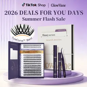 GlowVane TrueCurve Lash Clusters Kit 0.03mm Invisible Curved Band Soft Lightweight 8-18mm DIY Lash Extensions for Beginners Seamless Eye Fit Zero Strain #DealsForYouDays