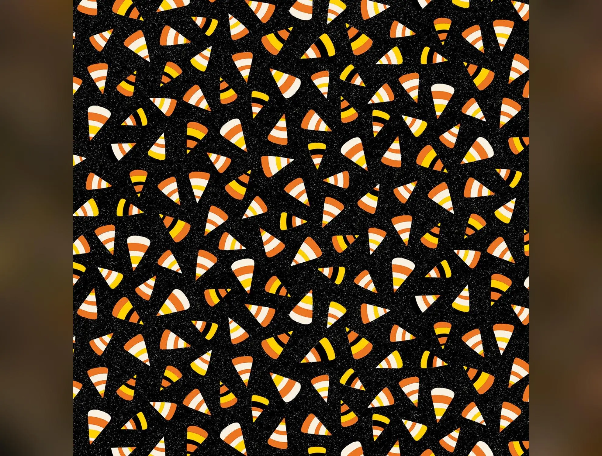 Witching Hour | Tossed Candy Corn Black | Heather Dutton for P&B Textiles