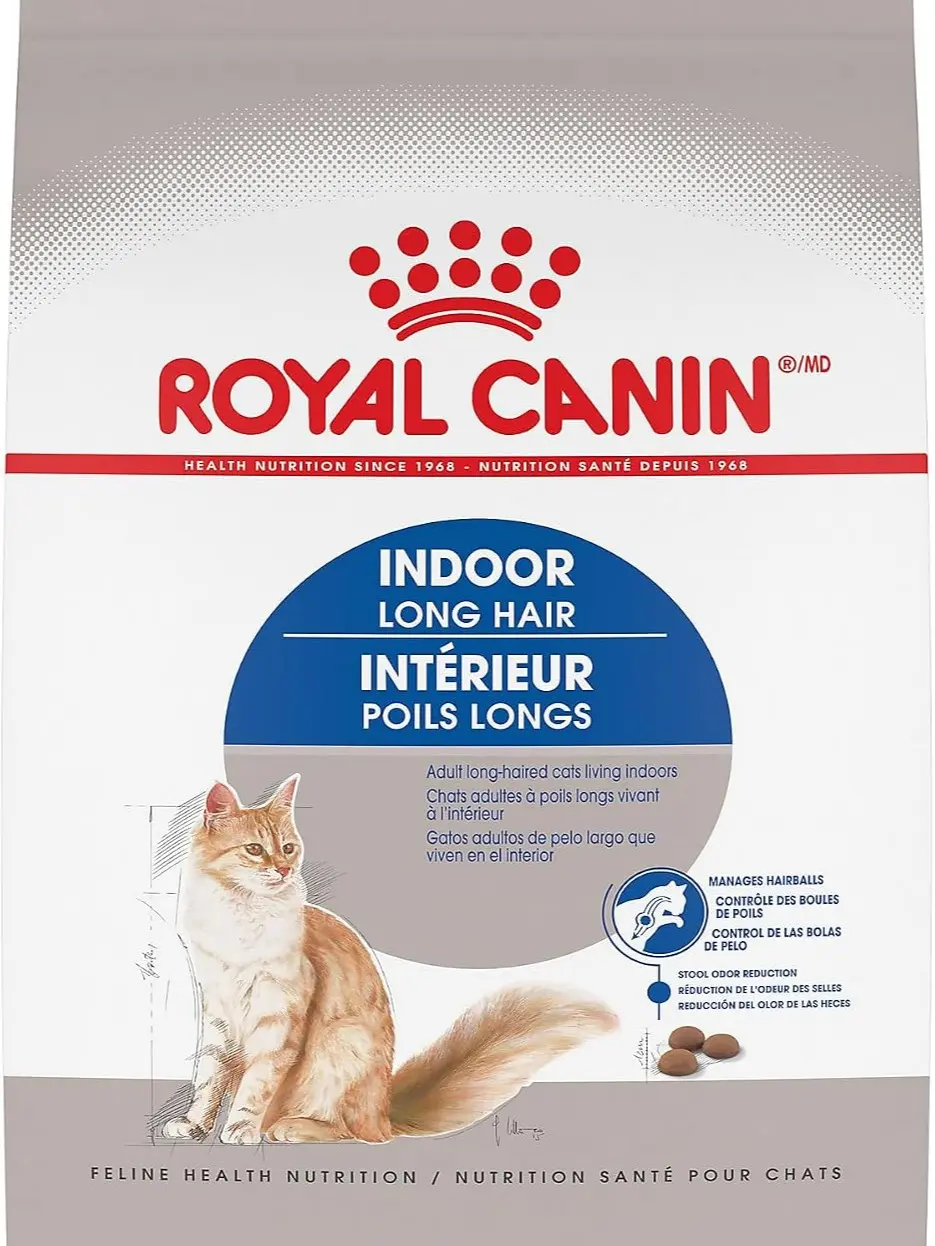Royal Canin Feline Health Nutrition Indoor Long Hair Adult Dry Cat Food, 6 lb Bag