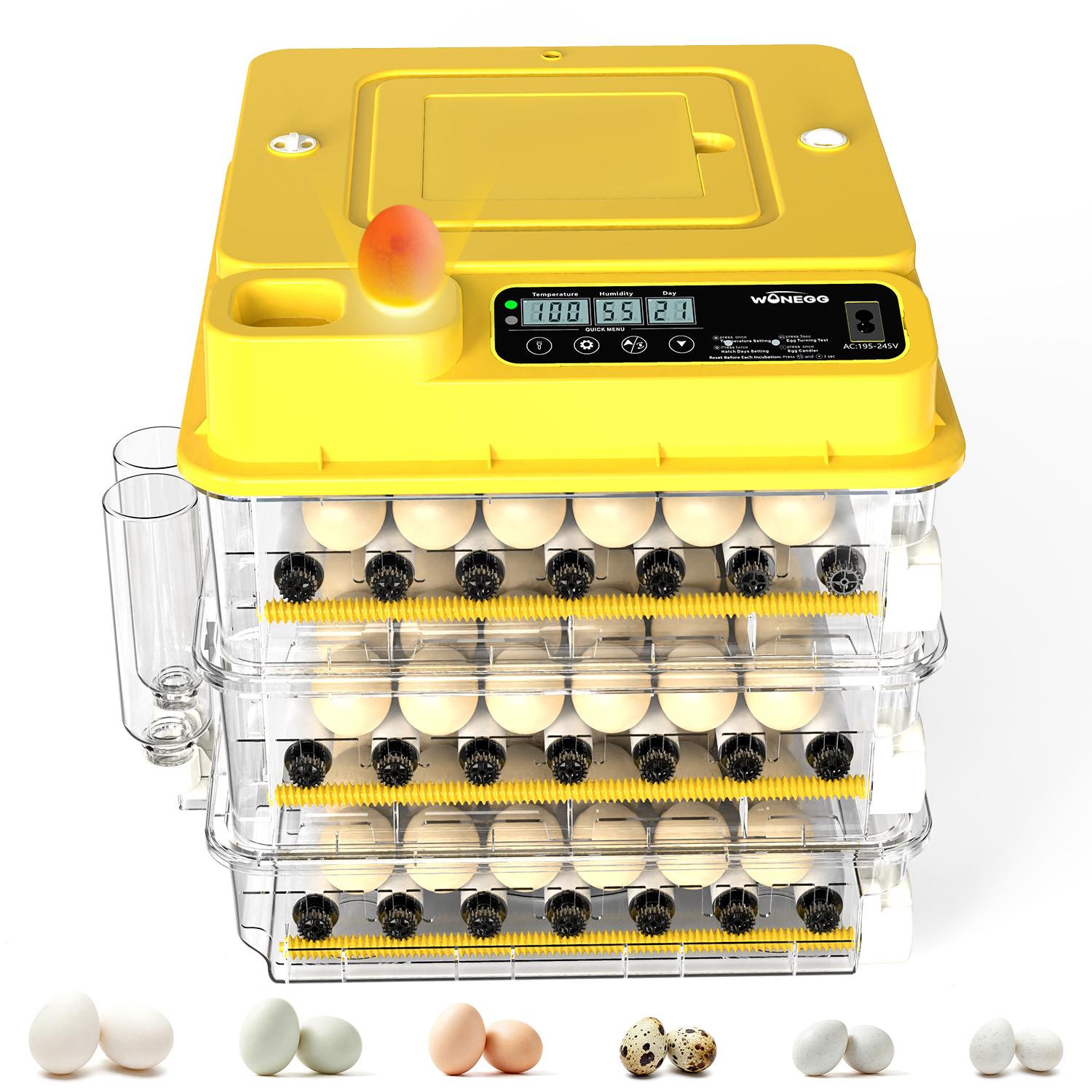 Fully Automatic 36/72/108-Egg Smart Incubator, Featuring An Innovative Pulse Dot-matrix Heating Mode, Automatic Egg Turning, Automatic Watering And Humidity Control, Precise Temperature Regulation, Freely Adjustable Shaft Spacing