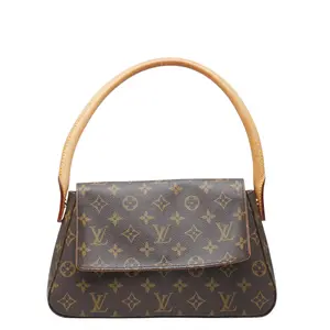 Pre-owned Louis Vuitton Canvas Shoulder Bags Mini Looping Monogram Shoulder Bag