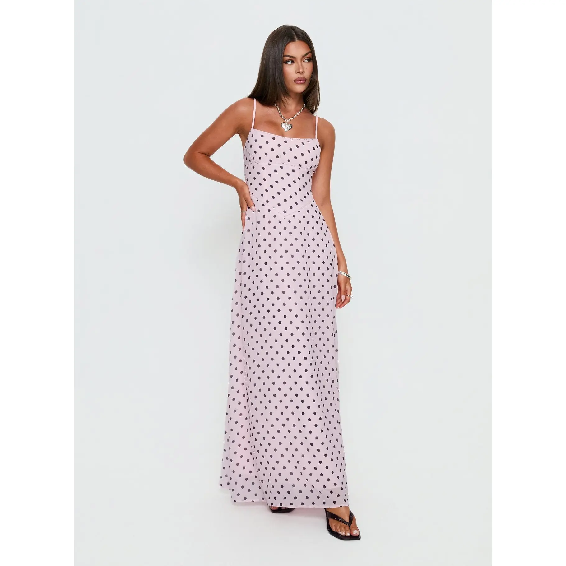 knee length dresses for ladies South of France Maxi Dress | Pink | Womens main image 1