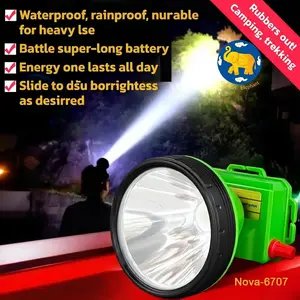 Nova-6707 USB Rechargeable LED Headlamp Super Bright High Lumen Waterproof Adjustable Headlight Flashlight for Camping Hiking Fishing Outdoor Work IPX6 Rated Rugged Shockproof Construction