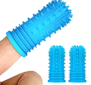 Pet Republique 360 Degree Finger Toothbrush for Dogs and Cats – Full Surround Silicone Bristles