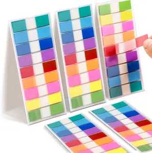Sticky Tabs, 900 Pcs Transparent Sticky Page Marker Tabs for Document Organization, Teacher Supplies, Study Aids, Office Supplies, Colorful Tabs