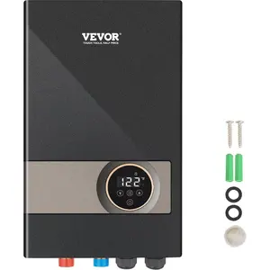 VEVOR Tankless Electric Water Heater, 36kW Instant Hot Water Heater Under Sink, On Demand for Bathroom, Kitchen, Office with LCD Touch Screen, Child Security Lock, Space - Saving, 240V