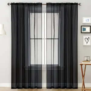Colorful Sheer Curtains, Lightweight Soft Touch Rod Pocket Drapes, Suitable for Living Room/bedroom, Multiple Colors & Sizes Available, Easy Install Curtain