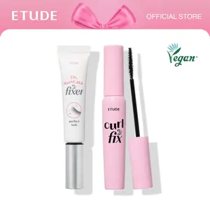 [ETUDE Official] Curl Fix Mascara & Dr. Mascara Fixer Set | 24H Smudge Proof Lashes | Volumizing & Lengthening | Waterproof & Clump-Free