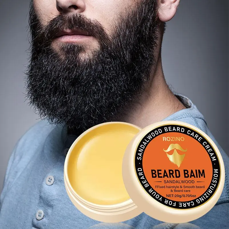Sandalwood Argan Oil Beard Care Cream, Specialized Care, Nourishing, Moisturizing, Vitamin Rich and Shine Beard Balm Care Product, Beard Hair Care & Styling Product for Men, Beard Health, Nourishing Formula