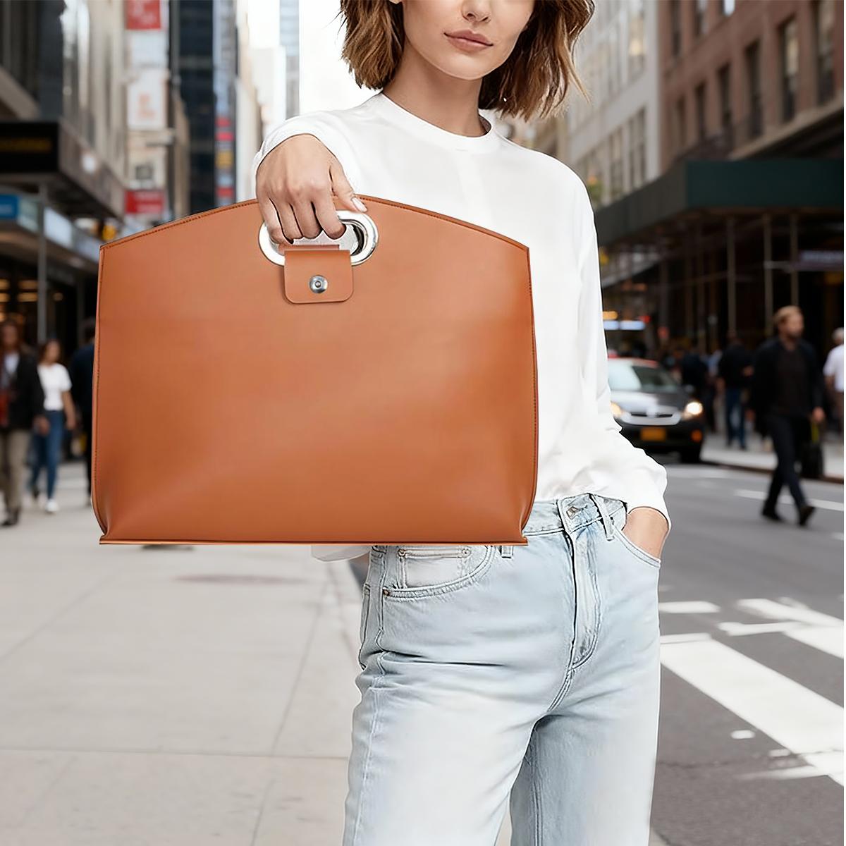 2-Pack Waterproof PU Leather Laptop Bags for 14-16 Inch Laptops, Versatile Work Briefcase for Women Compatible with MacBook iPad