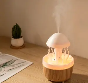 Upgrade Jellyfish Raindrop Aroma Diffuser Humidifier, 3-in-1 Cool Mist Humidifier with LED Mood Light, Ultra Quiet Essential Oil Diffuser for Bedroom, Home, Office, Desk Decor