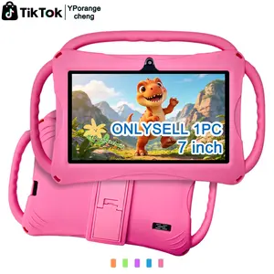 Smart Parental Control Kids Tablet! 7-Inch HD Screen, Manage Cartoons/Classes/Games, 2-in-1 Study & Learning, Online Class Ready, Lightweight, Shockproof Case, 5G WiFi, HD IPS, Bluetooth + Dual Camera, Pink/Blue/Orange/Purple/Green, for Boys & Girls