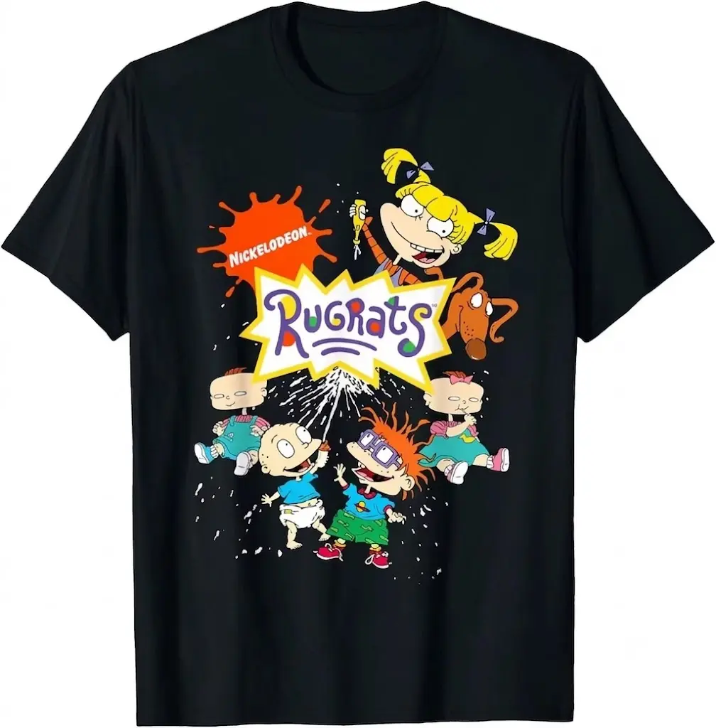 Retro Rugrats Happy Characters T-Shirt | Nickelodeon Cartoon Graphic Tee | 90s Nostalgia Streetwear Shirt | Unisex Fan Gift