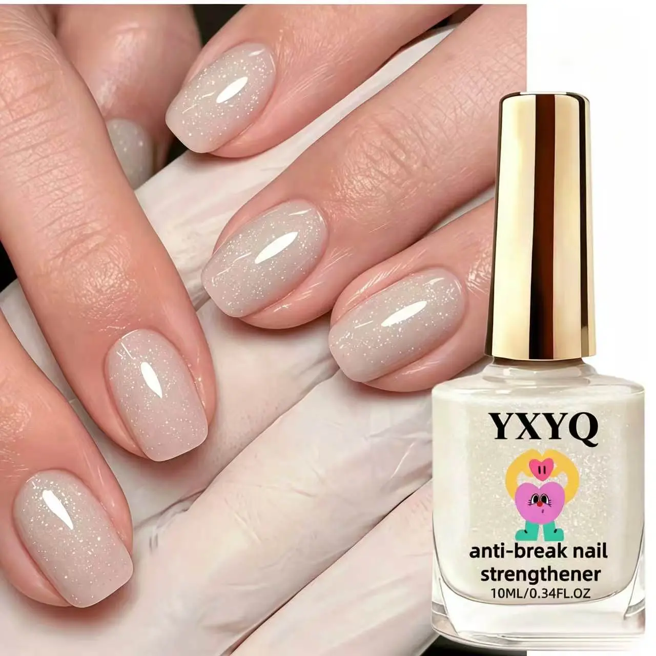 YXYQ Anti-Break Nail Strengthener, 10ML Hardener Repair Treatment for Weak Brittle Nails, Care Protector