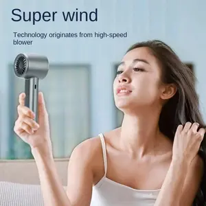Portable Hand Fan , 120 Wind Speeds, Mini Bladeless Handheld Fan, USB Rechargeable Personal Highspeed Fans, Electric Eyelash Fan