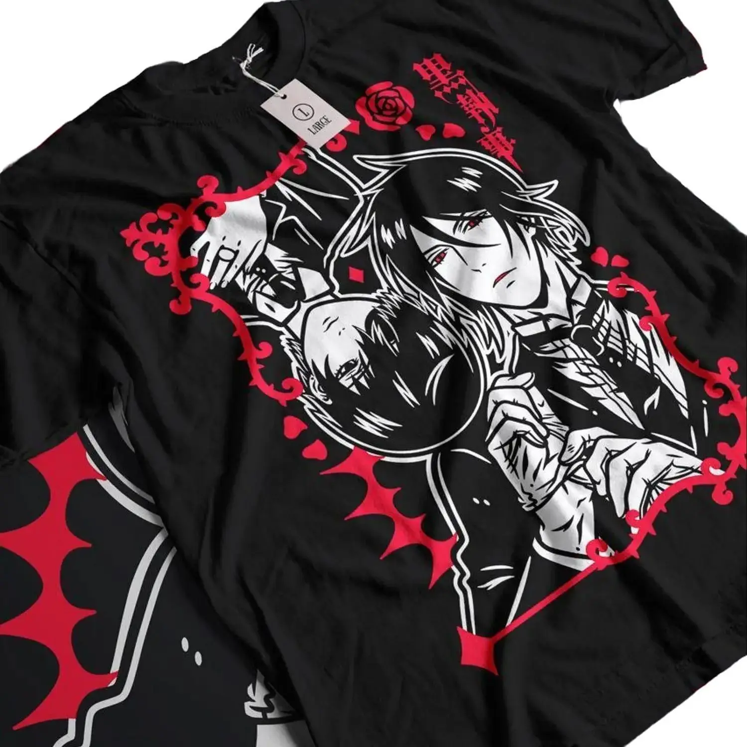 Unisex, Black Butler Shirt, ciel phantomhive, Sebastian Shirt, Fashion Cotton, Full Colors, Full Sizes, For Men, For Women