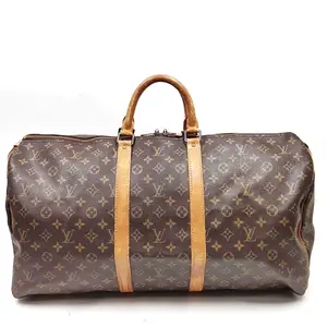 Pre-owned Louis Vuitton canvas Shoulder Bags $2170 1982 Monogram Keepall 55 MI882