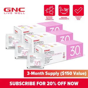 GNC 3-Pack Bundle: Women's 30+ Vitapak, 90 day supply, Multivitamin for Daily, Stress & Bone Support, Skin Protection, Edible Supplements, Jumpstart