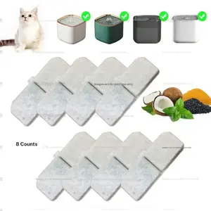 Cat Water Fountain Filter, 1 Set 3-layer Filtration System Cat Water Dispenser Replacement Filter Element, Pet Water Fountain Filters