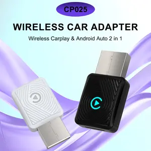 Wireless CarPlay Adapter for Apple iPhone iOS 10+ & Cars from 2015+, Mini Edition, Converts Factory Wired to Wireless CarPlay Dongle Plug & Play