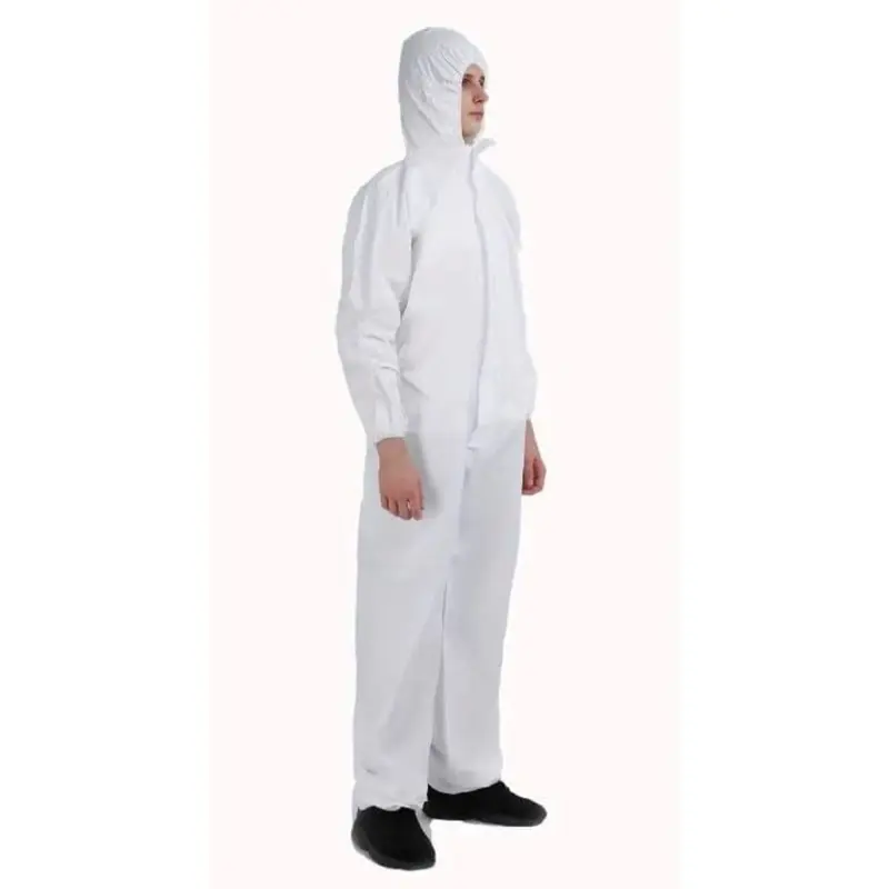 Disposable Hazmat Suit - Full Body Protection Coverall (6-Pack) -L