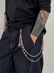 Men's Punk Spider Pendant Pants Chain, Fashionable Hip Hop Jewelry for Halloween Gift, Unique Party Accessory for Stylish Look