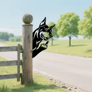 Flip-Over Metal Sign Multi-Animal Middle Finger Bigfoot Doberman French Bulldog Donkey Fun Animal Wall Art Stand or Hang UV Resistant Waterproof Unique Home Yard Garage Garden Farm Decor - Standing Decorative Hanging Mold Mount