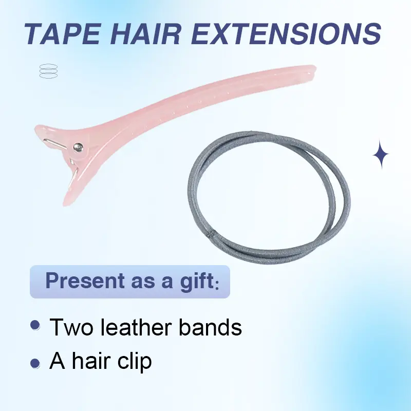 Not for Sale SUYYA  Hair  Haircare Random Gift for Tape ins Non-slip Professional Hair Clip & Random color &Two Leather Bands Just for Woman H