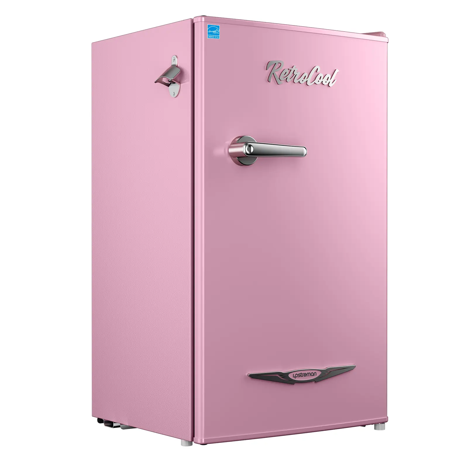 Upstreman retro mini fridges Pink 3.2 Cu.Ft with Bottle Opener Energy Saving Adjustable Thermostat Metal Handle LED Lamp Small Refrigerator for Bedroom Office Dorm Mini Fridge Freezer Mini Refrigerator pantry drink fridge skincare fridge tiktokshopsp